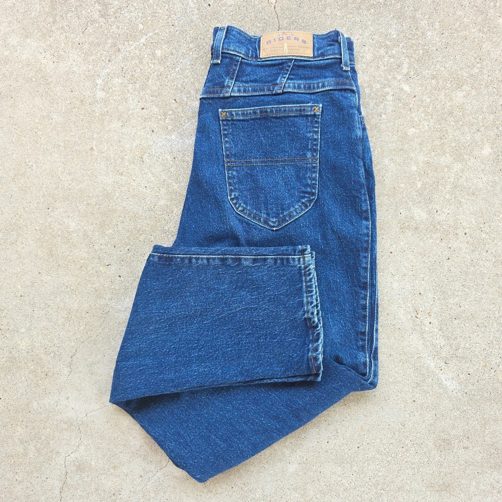 Vintage 90s LEE Jeans Womens 32x32 Blue Western Rodeo High Waist Tapered Mom - Picture 11 of 12